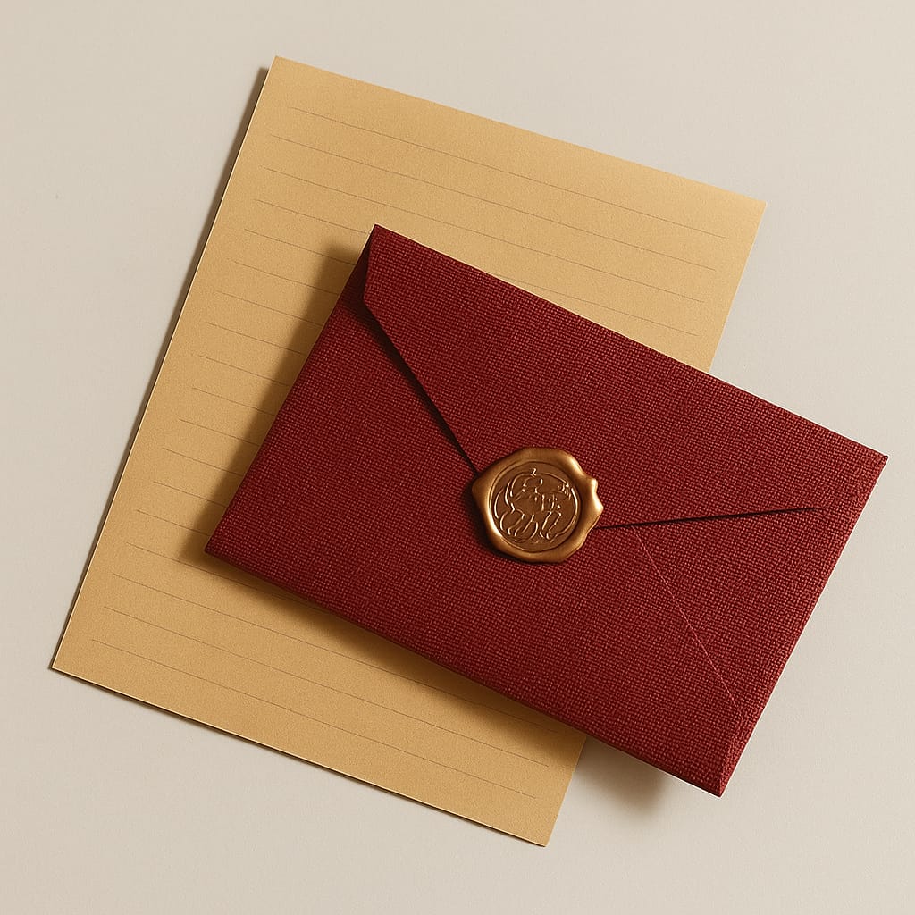 Elegant Gift Envelope Card – Red (Uncustomised) - Image 3